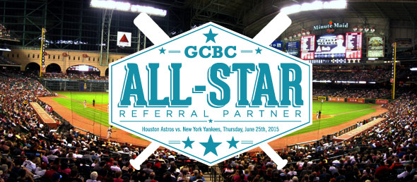 GCBC’s Top Referral Sources Enjoy 11th Annual Houston Astros Heavy Hitter Event